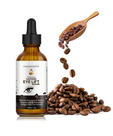 Caffeine Eye Serum - with EGCG Eye Serum Anti Aging Wrinkles Reduces Puffiness Dark Circles Under Eye Bags Caffeine Eye Lift Serum Minimize Wrinkles and Fine Lines Under Eye Serum (1 oz/30 ml)