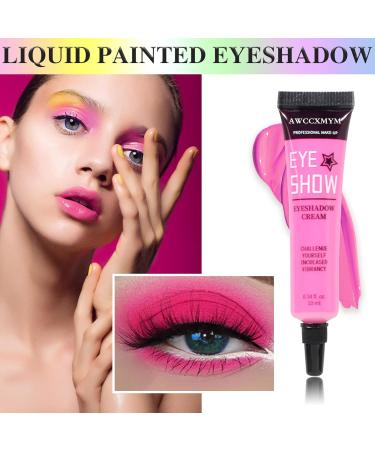 AWCCXMYM Pink Glitter Eyeshadow - Highly Pigmented Cream Palette for Face & Body - Colorful Matte & Shiny Pearl Finish - Buy Online on SooperMarket.com