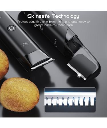 YIRISO Body Hair Trimmer for Men - Electric Ball Shaver with 2 Interchangeable Heads | Waterproof Male Grooming Razor for Pubic Hair and Groin Shaving | Men's Gift - Buy Online on SooperMarket.com