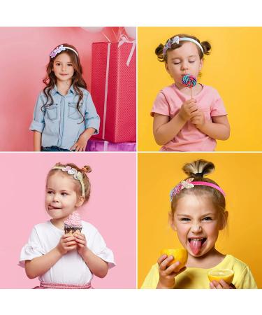Fishdown Girls Glitter Headbands - 6Pcs Toddler Sequin Non-slip Hair Bands for Kids, Multicolor - Buy Online on SooperMarket.com