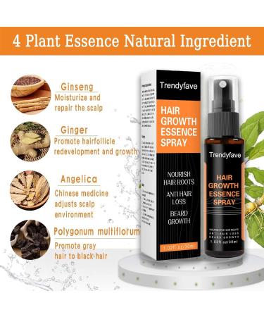 Trendyfave Hair Regrowth Spray Hair Growth Serum Thickening Hair Volume Spray Anti Hair Loss Spray Hair Rapid Growth Spray Natural Ingredients Hair Regrowth Serum Repair Hair Follicles -30ML - Buy Online on SooperMarket.com