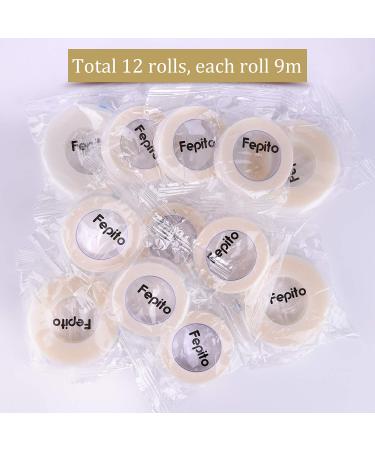 FEPITO Eyelash Tape Set - 8 Rolls White Eyelash Tape & 4 Rolls Micropore Tape for Eyelash Extensions - 12 Pieces in 1 Pack - International Shipping - Buy Online on SooperMarket.com