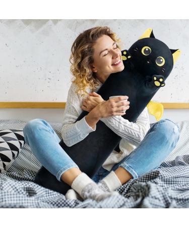 Mewaii 51in Long Moon Eye Black Cat Plush Pillow - Cute Stuffed Animal Toy for Kids - Buy Online on SooperMarket.com