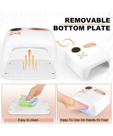 Linssy 72W UV LED Nail Lamp for Gel Nails - Professional Nail Lamp with 4 Timer Settings and LCD Display - Buy Online on SooperMarket.com