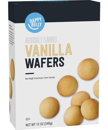 Amazon Brand - Happy Belly Vanilla Wafers, 12 Ounce