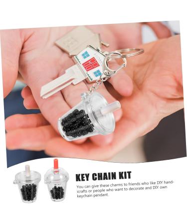 Anneome 1 Set Mini Pearl Milk Tea Phone Accessories Key Chain Making Kit Pearl Tea Pendant Charm Decorate - Buy Online on SooperMarket.com