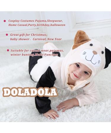 Doladola Unisex Baby Onesie | Animal Cartoon Cat Jumpsuit | Toddler's Hooded Romper | Beige Cat | 3-6 Months - Buy Online on SooperMarket.com