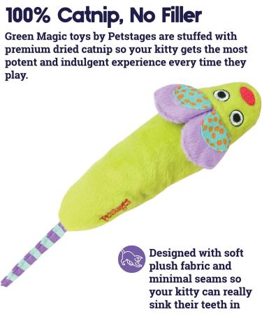 Petstages Green Magic Mightie Mouse - Catnip-Infused Mouse Toy for Cats | International Shipping Available - Buy Online on SooperMarket.com
