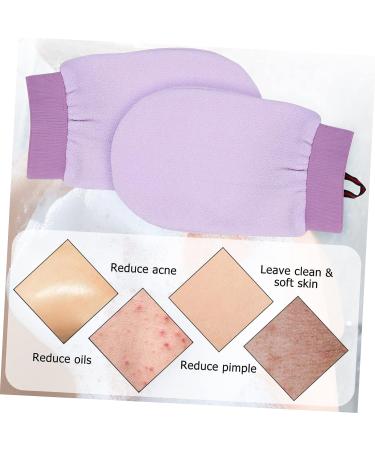 2pcs Healeved Double-Sided Face Scrubber Gloves for Women - Exfoliating Loofa Gloves & Shower Sponges for Bath Towels Massage - Buy Online on SooperMarket.com