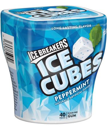 Ice Breakers Ice Cubes Peppermint Sugar Free Gum 40 Pieces (Pack of 12) - Buy Online on SooperMarket.com