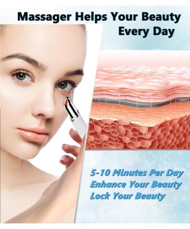 Neck Face Massager - BUV Mini LED Sculpting Tool with 3 Color Modes & Vibration for Enhanced Skin Care - Baby White - Buy Online on SooperMarket.com