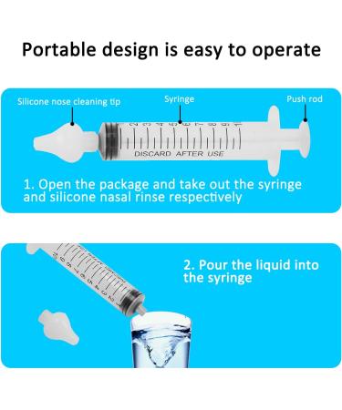2Pcs 10ml Baby Nasal Irrigator Infant Nose Cleaner Nose Cleaner Rinsing Device for Gentle Nasal Care - Buy Online on SooperMarket.com