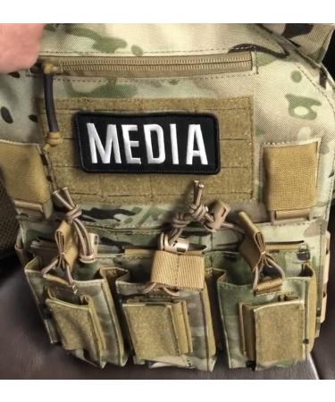 2 Pack Media Patch Set - 4x10 and 2x4 Embroidered with Hook and Loop - Buy Online on SooperMarket.com