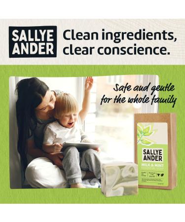 SALLYEANDER Milk & Mint Swirl Soap - 5oz Bar | Naturally Antibacterial & Hypoallergenic Handmade Skincare - Buy Internationally - Buy Online on SooperMarket.com