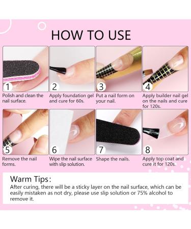 Saviland Build-Up Gel for Geln gel - 3Pcs 30g Clear Pink Nude Hard Gel Set with 100 Nail Shapes & Brush - Ultimate Nail Art Manicure Kit - Buy Online on SooperMarket.com