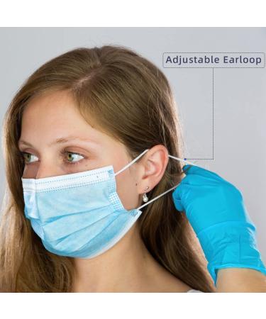 100 Pack Made in USA Disposable Face Masks - Medical Grade 3 Ply Protection for Adults - Soft & Breathable - Buy Online on SooperMarket.com