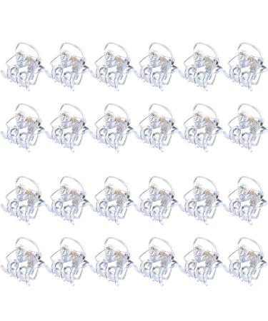 Mini Black Plastic Hair Clips Hair Barrettes for Girls and Women 32 Pack Colorless