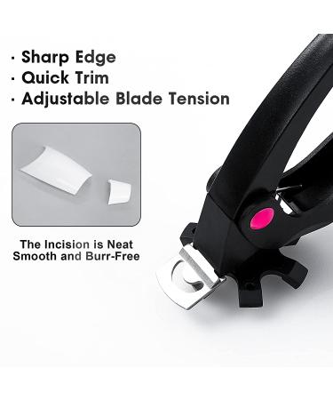 AORAEM Black Adjustable Nail Clipper for Manicure and Pedicure - False Nail Cutter Tool for Artificial Nails - Buy Online on SooperMarket.com