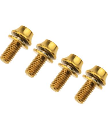 Wanyifa Titanium M5x12mm Bicycle Water Bottle Cage Bolts with Washers - Pack of 4 Gold - Buy Online on SooperMarket.com
