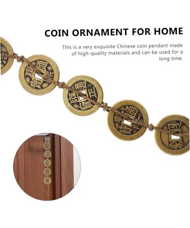 Alipis 1 String Vintage Copper Coins Vintage Decor Ornament Coins Charms Feng Home Pendant Coin House Brass As Shown 31X2.5X0.3CM - Buy Online on SooperMarket.com