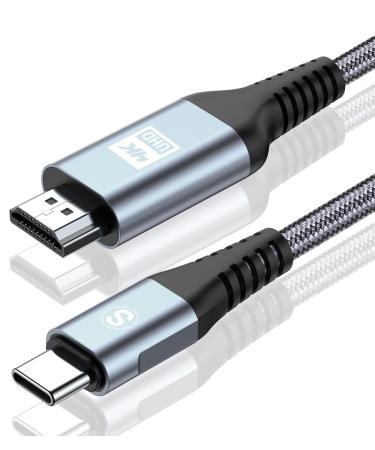 USB-C to HDMI Cable 0.5M, sweguard Type C to 4K HDMI Cord Compatible with iPhone 15 Pro Max Plus MacBook Pro iMac 2017,Surface Book 2,Chromebook Pixel Yoga 920,Samsung Galaxy S23 S22 S21 S20 S10 S9 S8