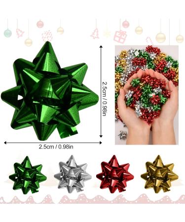 Kioiner 200 Pcs Gift Bows Assortment 1 Inch Mini Gift Bows 4 Colors Self Adhesive Gift Wrapping Bows for Christmas Hanukkah Birthdays Weddings Baby Showers Valentine Gift Present Wrapping Decoration - Buy Online on SooperMarket.com
