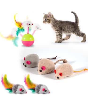 MIBOTE 28Pcs Cat Toys Set - Cat Tunnel, Catnip Fish, Feather Teaser Wand, Fluffy Mouse, Balls and Bells - Perfect Variety Pack for Cat and Kitten Entertainment - Buy Online on SooperMarket.com