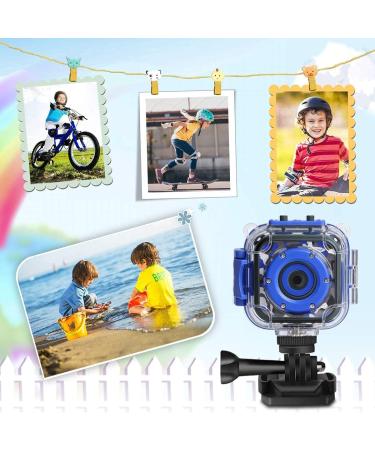 PROGRACE Upgraded Kids Waterproof Camera Action Video Digital Camera 1080 HD Camcorder for Boys Toys Gifts Build-in Game(Blue) - Buy Online on SooperMarket.com