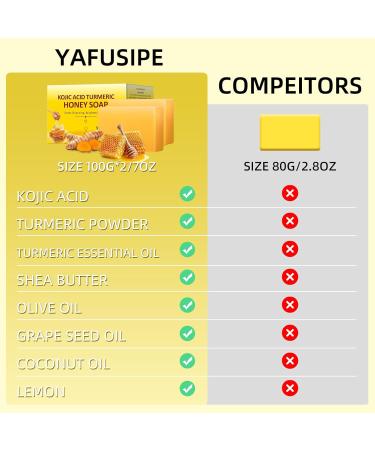 Organic Turmeric Kojic Acid Soap - 200g Brightening Bar for Hyperpigmentation Dark Spots & Acne - 7OZ Natural Hand & Body Wash - Buy Online on SooperMarket.com