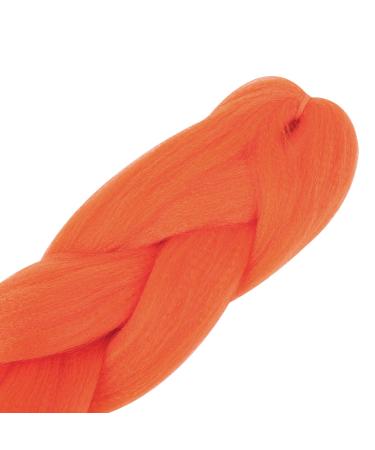 MapofBeauty Afro Jumbo Braid Hair 24/60cm Synthetic Extensions in Fluorescent Orange - Buy Online on SooperMarket.com