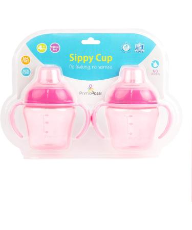 Primo Passi 2 Pack 5oz Sippy Cup For Babies 4 Months old (Grey) (Pink) - Buy Online on SooperMarket.com