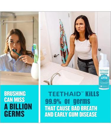 Teethaid Mouthwash & Whitening Toothpaste Foam - Heal Ulcers Freshen Breath Prevent Caries (2 Pack) - Buy Online on SooperMarket.com