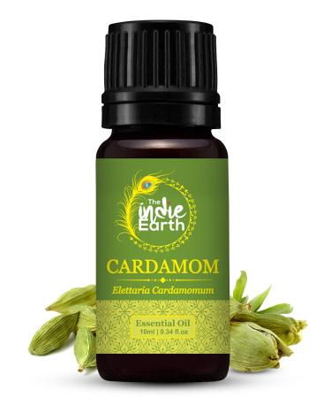 The Indie Earth 100% Pure & Undiluted Cardamom Essential Oil - Perfect for Aromatherapy Relaxation Skin Therapy & More! Sourced Directly from SOUTHERN PARTS OF INDIA 10 ml
