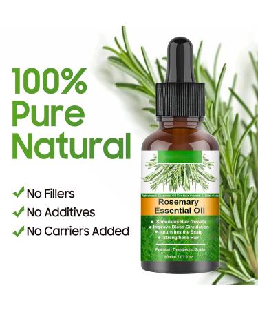 100% Pure Natural Rosemary Oil - Multipurpose Hair Oil for Growth Nourishing Scalp & Strengthening Hair - Buy Online on SooperMarket.com