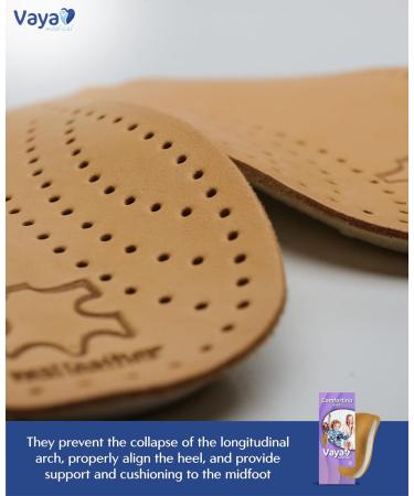Vaya Medical Orthopedic Insoles for Flat Valgus Feet - Children's Sheepskin Insole Size 24 (US 7) - Buy Online on SooperMarket.com