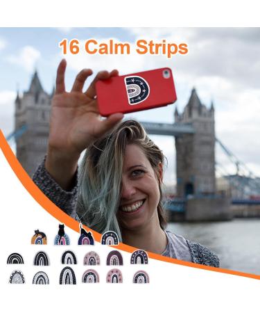 Tongfeng Soothing Sticker - 16 Atmospheric Fidget Strips | Rainbow Cat Tactile Stickers for Stress Relief & Relaxation - Buy Online on SooperMarket.com