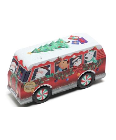 Christmas Shortbread Biscuits in a Unique Shaped Reusable Novelty Tin Box: Xmas Cookies Treats for the Holiday Season (Camper Van)