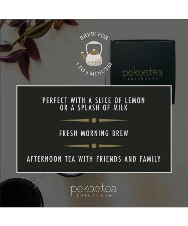 PekoeTea Edinburgh Earl Grey Blue Flower Tea - Citrus Earl Grey Luxury Blend | Chinese Black Tea with Bergamot Oil - Loose Leaf or Teabags 50g - Buy Online on SooperMarket.com