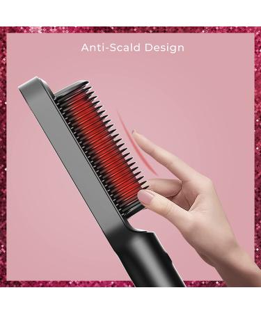 Tymo Hair Straightener Brush - Fast Heating, 5 Temp Levels & Auto-Off for Silky Straight Hair - Buy Online on SooperMarket.com