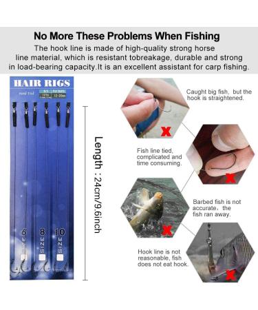 Shop GZLCEU 18-Piece Stainless Steel Fishing Hooks - Handmade Carp Accessories with Braided Cord - Buy Online on SooperMarket.com