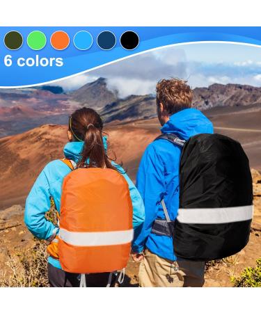 6 Pcs Woanger Waterproof Rain Cover for 20-60 L Backpacks | Ultralight, Reflective Strip, Adjustable Buckle | Ideal for Hiking, Camping, Cycling - Buy Online on SooperMarket.com