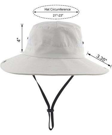 Mukeyo Womens Wide Brim Sun Hat | UV Protection, Foldable Ponytail Cap for Beach, Fishing, Hiking - Beige - Buy Online on SooperMarket.com