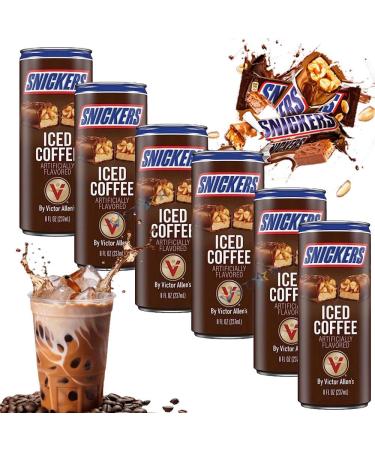 6 x Snickerss Iced Coffee 237ml Rich Coffee Essence And Snicker Delight