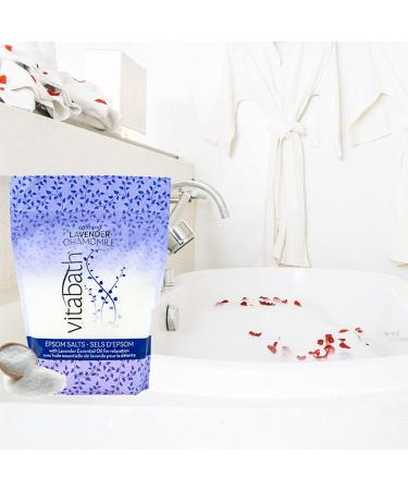 Vitabath Lavender Chamomile Epsom Salts - 36 oz - Relaxing Detox Aromatherapy for Muscle Soreness Relief - Nourishing Skincare for Women & Men - Cruelty-Free - Buy Online on SooperMarket.com