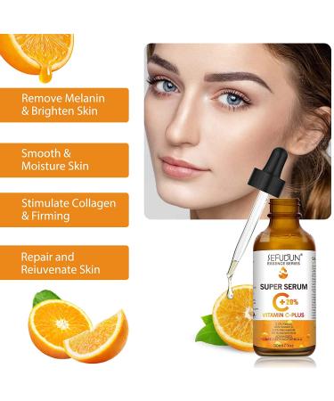 20% Vitamin C Serum for Face with Hyaluronic Acid - Anti-Aging Facial Serum for Men & Women Fades Dark Spots Boosts Collagen Hydrates & Plumps Skin - 1 Fl Oz - Buy Online on SooperMarket.com