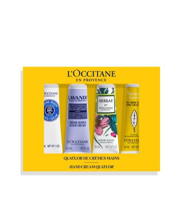 L'OCCITANE Hand Cream Quattro Gift Set | Dry and Damaged Skin | Vegan & 98% Readily Biodegradable | Luxury & Clean Beauty Hand Care for All Skin Types | Amazon Exclusive Premium Beauty Gift Set