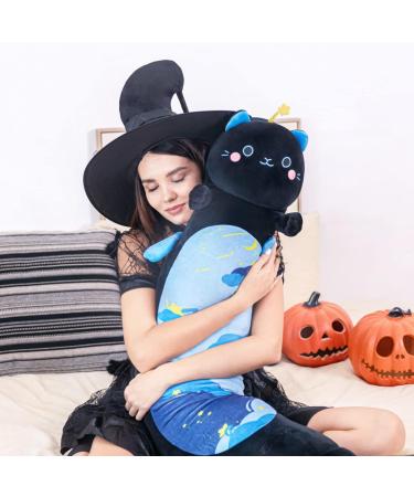 Mewaii 36in Long Cat Plush Pillow - Soft Stuffed Animal Toy for Kids (Black) - Blue Star Cat Design - Buy Online on SooperMarket.com