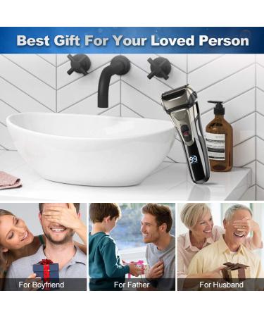 Vifycim Electric Razor for Men - Wet Dry Waterproof Shaver with Pop-up Trimmer - USB Rechargeable - LED Display - Ideal for Husband/Dad - Buy Online on SooperMarket.com