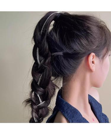 DHWEKU Hair Chain with Rhinestones Rhinestone Tassels Hair Clip Hair Chain with Crystal Tassel Hair Accessories for Girls and Women 4 Pieces - Buy Online on SooperMarket.com
