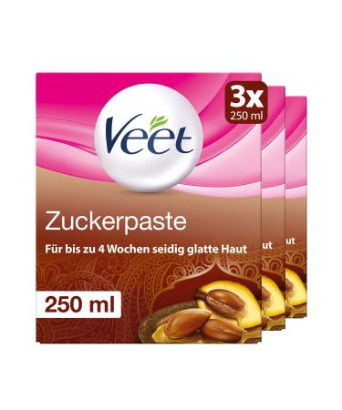 Sugaring sugar paste for hair removal 3-pack for noticeably smooth skin for up to 4 weeks Veet sugar paste 3x250ml